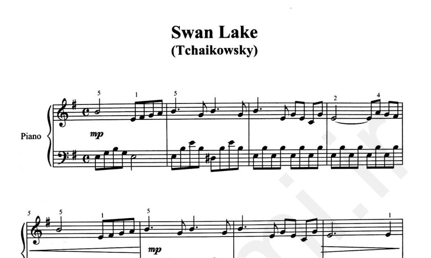 نت Swan Lake