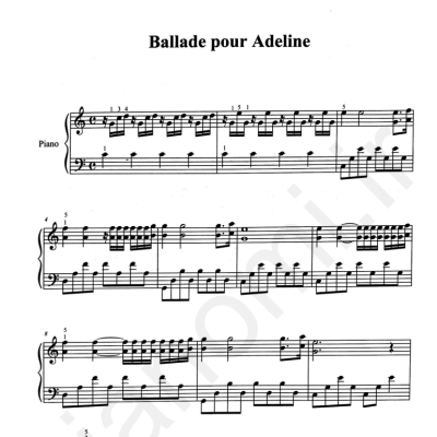 نت Ballade pour Adeline