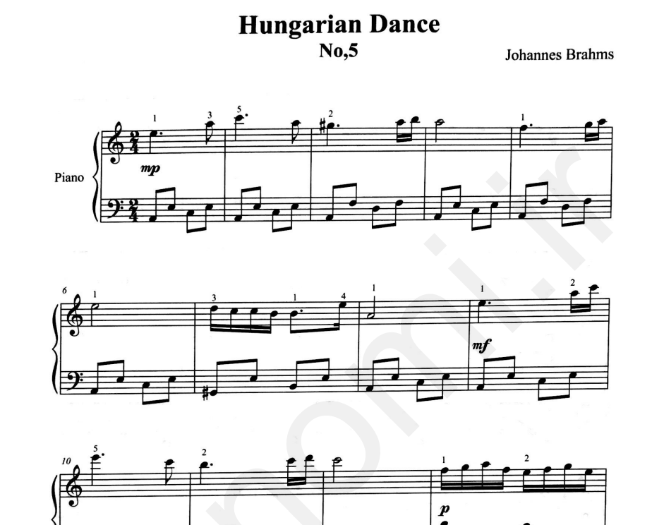 نت hungarian dance