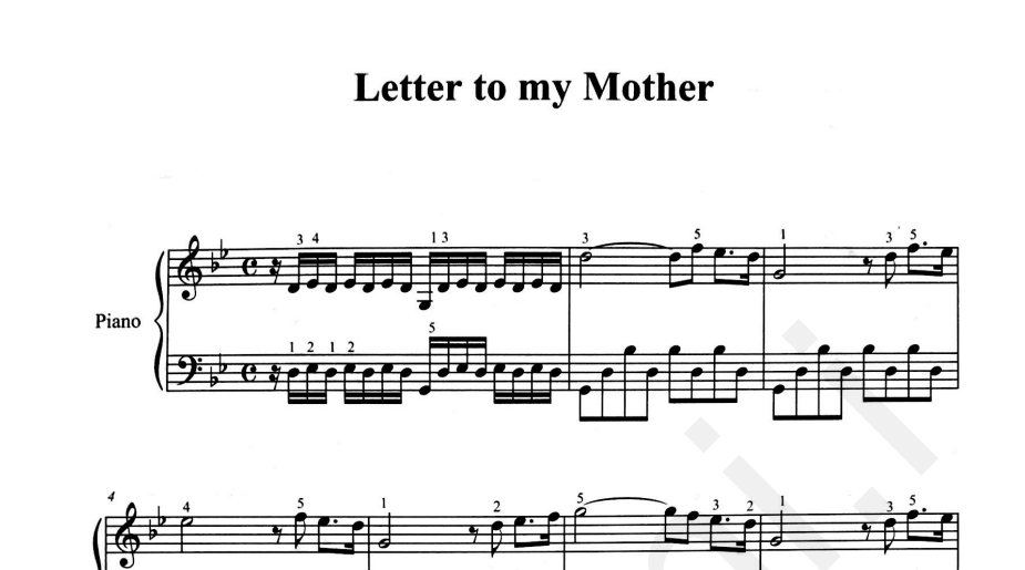 دانلود نت letter to my mother