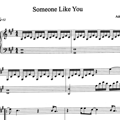 نت پیانو Someone Like You PDF