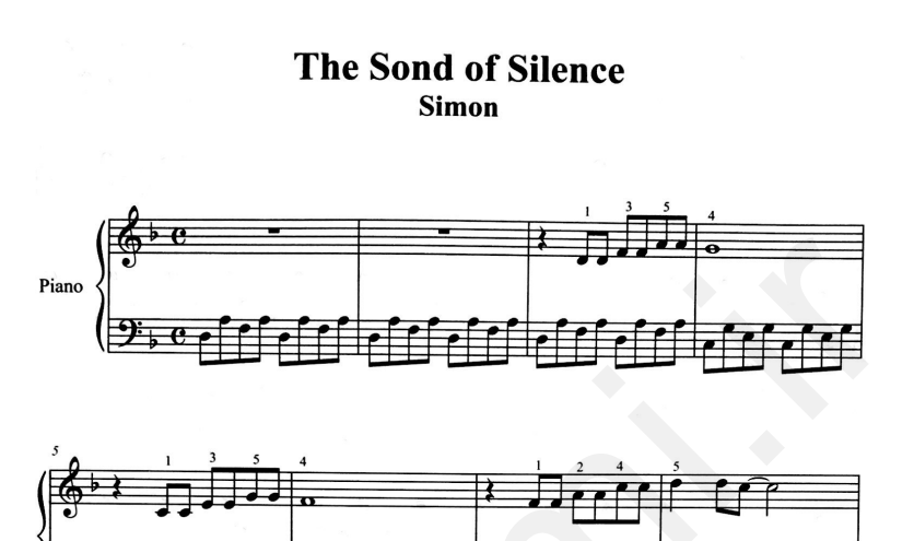 نت the sound of silence