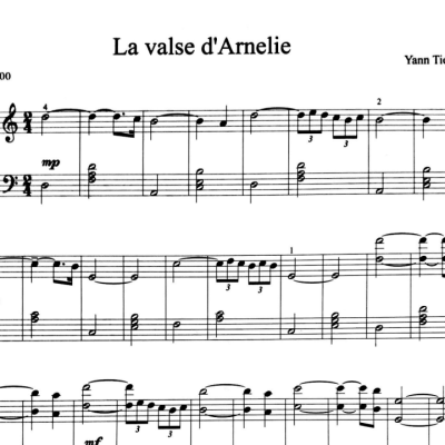 دانلود نت پیانو La valse d'Arnelie