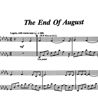 نت the end of august
